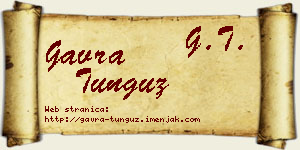 Gavra Tunguz vizit kartica